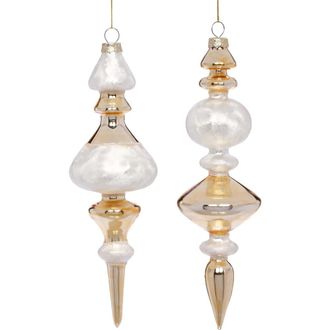 Mark Roberts Elegant Finial Ornament, Set of 6 in Amber at Nordstrom