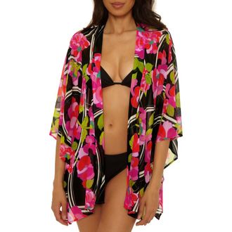 Trina Turk Bougainvillea Floral Print Cover-Up Tunic in Multi at Nordstrom
