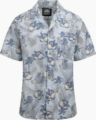 Trespass Mens Trespass Mens Hart Printed Casual Shirt - Blue Haze - Size: 46/Regular