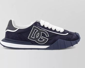 Dolce & Gabbana suede panelled low-top sneakers