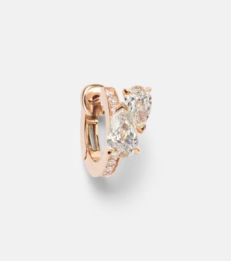 Repossi Pendiente individual Serti Sur Vide de oro rosa de 18 ct con diamantes