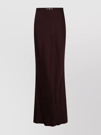 Elisabetta Franchi long skirt with high waist and metal detail