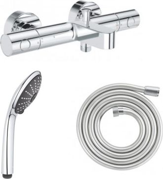 GROHE Mezclador De Ba&ntilde;o-ducha Precision Get Con Ducha De Mano Vitalio Joy 110 Massage De 3 Chorros Y Flexo De 200cm