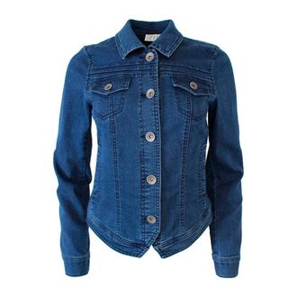 2-Biz Jassen, Dames, Blauw, S, Denim, Anne Denim Jeans - Hoge Kwaliteit