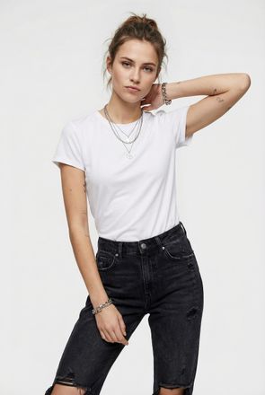 Only Play Trainingsshirt ONLY PLAY ONPBREE LIFE ON SS REG TEE NOOS, Damen, Gr. XL, wei&szlig;, Single Jersey, Obermaterial: 88% Polyester, 12% Elasthan, unifarben, re