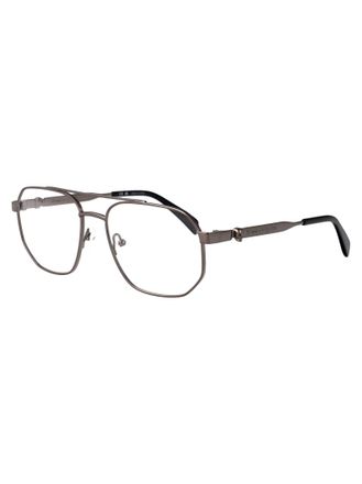 Alexander McQueen AM0459O Metal Aviator Sunglasses - Ruthenium