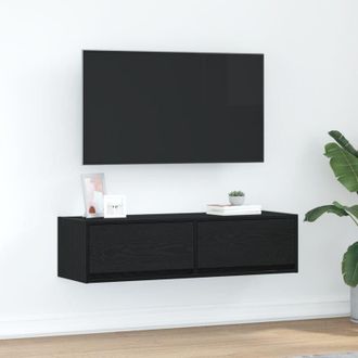 vidaXL Vidaxl - Mobile tv Rovere nero 100 x 31 x 25.5 cm Legno multistrato