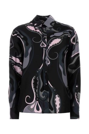 Pucci Black Regular Printed Shirt