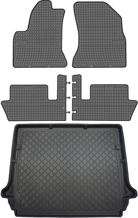OEM Juego De Alfombrillas De Goma Para Coche Y Maletero Para Citro&euml;n C4 Grand Picasso I (10/2006-08/2013)