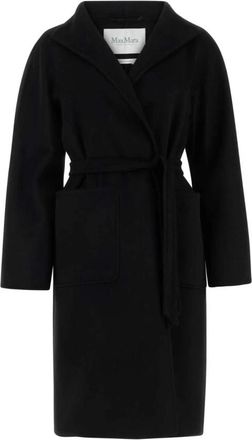 Max Mara Lilia Coat - Dames - Jas met riem - Zwart - XS - Kasjmier - Jassen