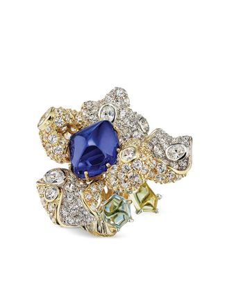Anabela Chan 18kt gouden ring - Blauw