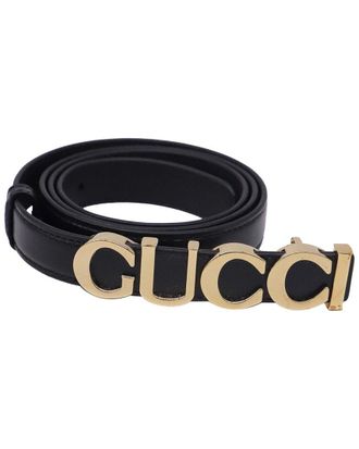 Gucci Logo-Buckled Thin Belt (Authentic Pre-Loved)