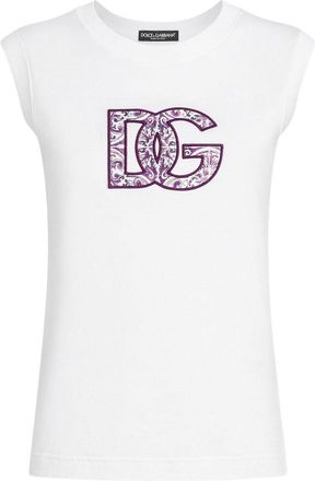 Dolce & Gabbana Womens Logo Cotton T-Shirt