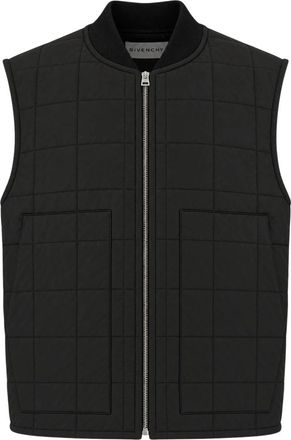 Givenchy Couture Seam Quilted Sleeveless Blouson - Heren - Bodywarmers - Zwart - XL - Leer - Jassen