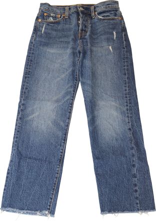 Levi's Straight-Leg Jeans in Blue Cotton Denim