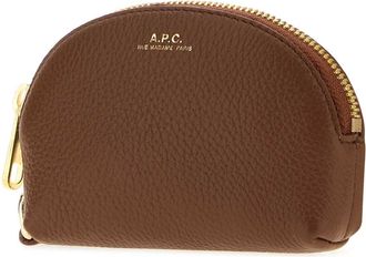 A.P.C. Womens Brown Leather Monnaie Card Holder Noisette Portafogli Wallet