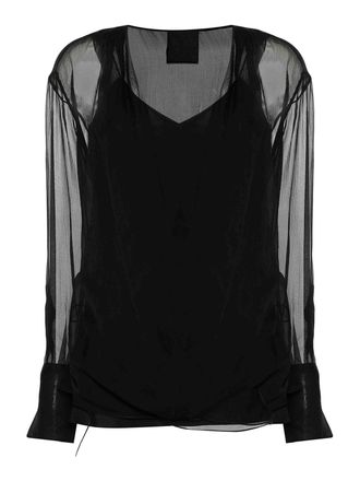 Givenchy Semi-Sheer Silk Blouse