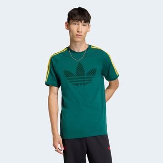 adidas T-Shirt ADIDAS ORIGINALS MONOGRAM INFILL 3S, Herren, Gr. XXL, collegiate gr&uuml;n, Obermaterial: 100% Baumwolle, Rundhals, Shirts T-Shirt