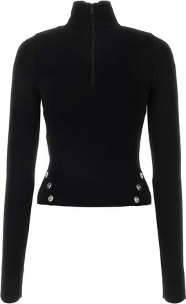 Off-white Womens Black Viscose Blend Top Blacknoc Maglie Sweater