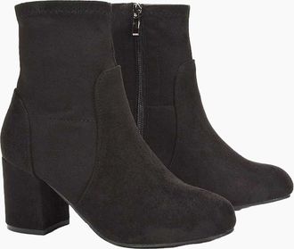 XY London Womens XY London Womens/Ladies Rogue Mid Block Heel Ankle Boots - Black - Size: 3