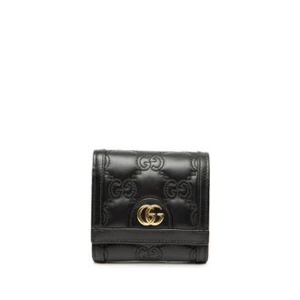 Gucci Pre-owned Gucci GG Matelasse Calfskin Card Case Wallet Ladies FJLCAFM32FY6IBYU