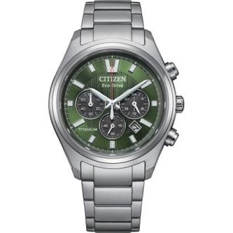 Citizen Ca 4750-51X Chronograaf Horloge - Dames - Horloges - Groen - ONE Size - Accessoires