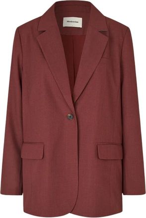 Modstr&ouml;m Klassieke Gale 2 Blazer - Andorra - Dames - Blazers - Rood - M - Polyester - Jassen