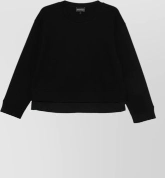 Emporio Armani long sleeve crew neck layered knit top