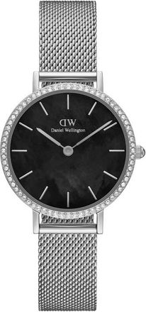 Daniel Wellington Petite Lumine Mesh Strap Watch, 28mm in Silver at Nordstrom