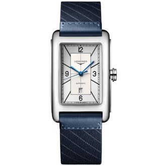 Longines DolceVita Automatic Silver Dial Blue Leather Strap Womens Watch L5.757.4.73.8