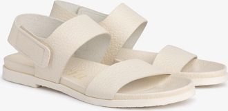 Pedro Garcia Jamari flat sandal in white leather - Luxury Womens Sandal