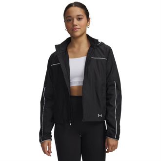 Under Armour Velociti Pro-jas met capuchon voor dames, nauwsluitend model (Zwart)