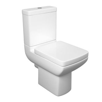 Clifton Premium OPEN BACK Rimless Pan Toilet Set in White