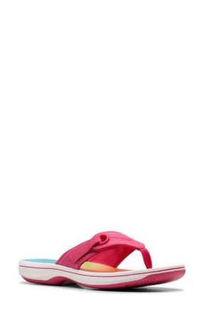 Clarks Breeze Reyna Flip Flop in Bright Pink Ombre at Nordstrom Rack, Size 10
