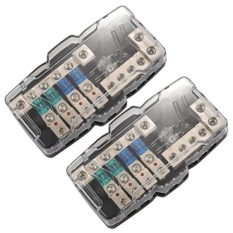 OEM Adecuado Para Dos Distribuidores De Cajas De Fusibles De Audio Para Autom&oacute;viles Multifunci&oacute;n Anl, Con Indicador Led Y Base De Calibre De Cable De 0/4