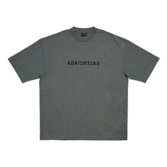 Balenciaga Mirror Balenciaga T-Shirt Medium Fit Grey 612966TNVR21242