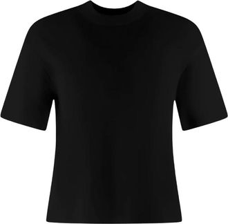 Theory Zwarte Katoenen T-shirt Relaxed Fit - Dames - T-shirts - Zwart - S - Katoen - Tops