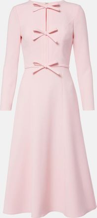 Carolina Herrera Bow-detail cr&ecirc;pe midi dress