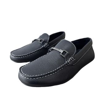 Generic Mens Penny Loafers Comfort Soft Moccasin Walking Driving Shoes Handmade Genuine Leather Slip on Flats Boat Shoes (Black,5.5)