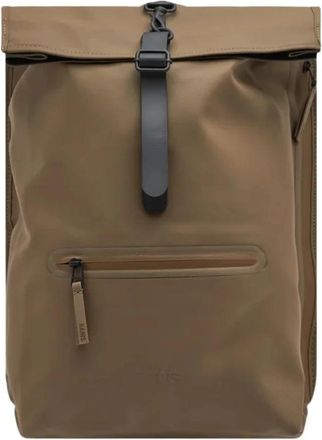 Rains Rolltop Rugzak - unisex - Rugzakken - Beige - ONE Size - Polyester - Tassen