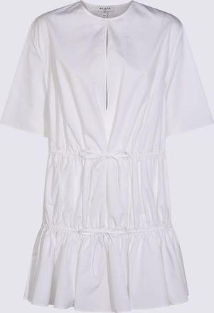 Alaia White Cotton Mini Dress