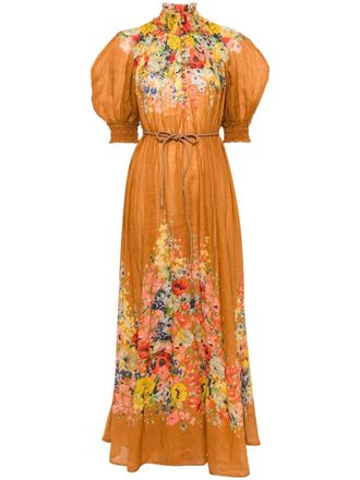 Zimmermann Alight Swing maxi dress - women - Ramie - 0P - Brown