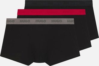 HUGO BOSS Mens HUGO 3-Pack Signature Boxer Trunks, Black - Size: 32/33/32