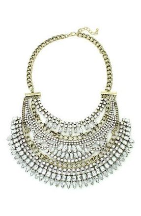 Eye Candy Los Angeles Harlan Statement Necklace in Silver at Nordstrom Rack