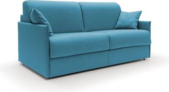 Divani.Store Evans Sof&aacute; Cama Convertible En Tela Impermeable 189 Cm (mat. 160x197) Azul Claro