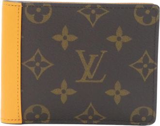 Louis Vuitton Marron Saffron Yellow Coated Canvas Bill Wallet (Bi-Fold) (Pre-Owned)
