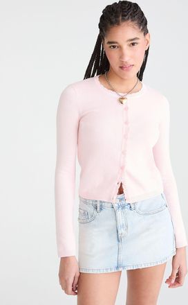 A&eacute;ropostale Scalloped Crew Cardigan