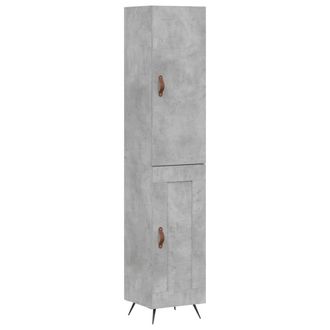 Berkfield Home Highboard Concrete Grey 34.5x34x180 cm Engineered Wood