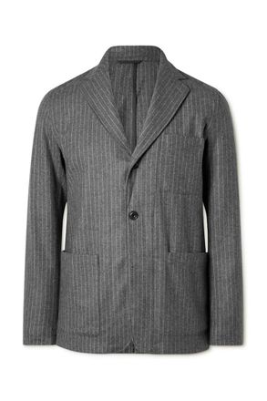 Hartford Jonny Unstructured Pinstriped Virgin Wool-Blend Suit Jacket