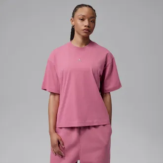 Nike Jordan Womens Jordan Essentials Girlfriend T-Shirt in Pink | IM7154-667